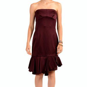 Viktor & Rolf Women's Purple Open Shoulder Bodycon Pencil Dress US S IT 40